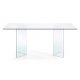 KAVE HOME Burano spisebord - klar glas (180x90)