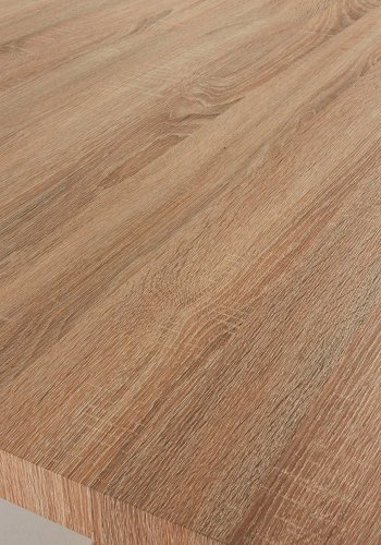 KAVE HOME Argo spisebord, rektangulr - natur melamin og natur stl med treffekt (200x100)