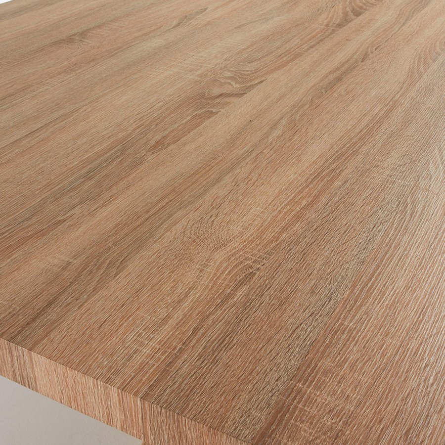 KAVE HOME Argo spisebord, rektangulr - natur melamin og natur stl med treffekt (200x100)