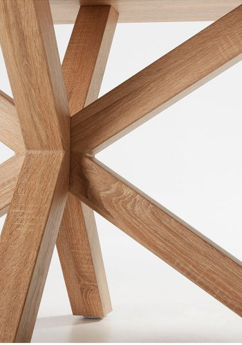 KAVE HOME Argo spisebord, rektangulr - natur melamin og natur stl med treffekt (200x100)