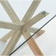KAVE HOME Arya spisebord - klar glas og natur stl (180x100)