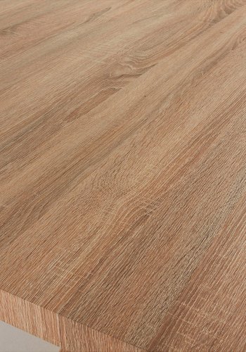 KAVE HOME Argo spisebord, rektangulr - natur melamin og natur stl med treffekt (180x100)