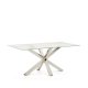 KAVE HOME Argo spisebord, rektangulr - hvid Kalos porceln og rustfri stl (160x90)