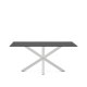 KAVE HOME Argo spisebord, rektangulr - matteret sort glas og hvid stl (160x90)
