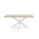 KAVE HOME Argo spisebord, rektangulr - hvidkalket egefinér og hvid stl (160x90)
