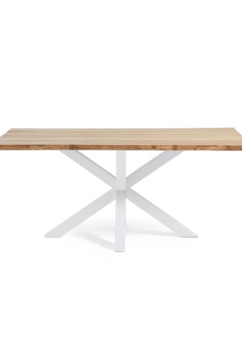 KAVE HOME Argo spisebord, rektangulr - natur egefinér og hvid stl (160x90)