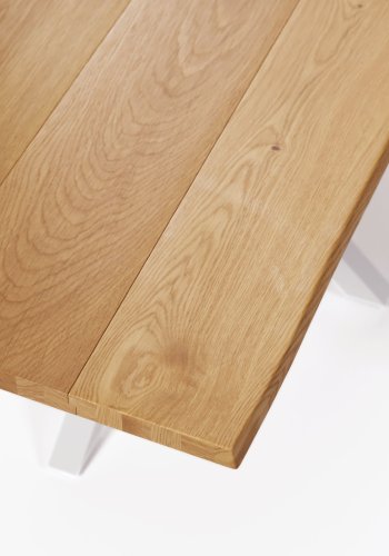 KAVE HOME Argo spisebord, rektangulr - natur egefinér og hvid stl (160x90)