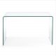 KAVE HOME Burano skrivebord, rektangulrt - klar glas (125x70)