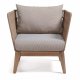 KAVE HOME Bellano lnestol, m. armln - beige stof og natur polyester reb/eukalyptustr