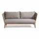 KAVE HOME Bellano 3 pers. sofa - natur polyester/eukalyptustr og beige stof