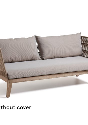 KAVE HOME Bellano 3 pers. sofa - natur polyester/eukalyptustr og beige stof