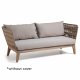 KAVE HOME Bellano 3 pers. sofa - natur polyester/eukalyptustr og beige stof
