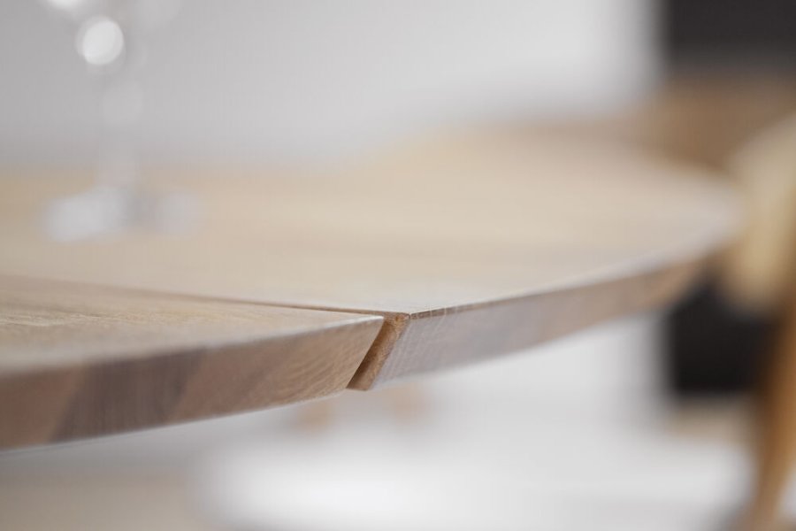 ROWICO Carradale spisebord, rund - natur eg og sort metal (150)