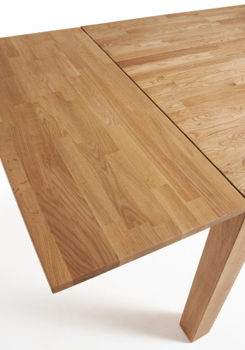 KAVE HOME Isbel spisebord, m. tillgsplader - natur egetr (140(220)x90)