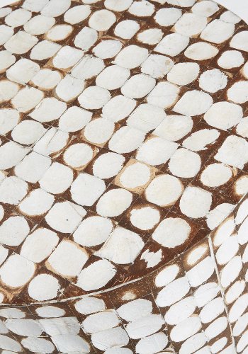 KAVE HOME Necoco sidebord, rund - hvid/natur kokosnd/mangotr (40)