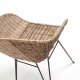KAVE HOME Charley spisebordsstol - natur/gr rattan/metal, m. armln 