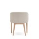 KAVE HOME Harlan spisebordsstol, m. armln - beige chenille stol og natur asketr
