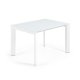 KAVE HOME Axis spisebord, m. butterflybordplade - hvid glas og hvid stl (120(180)x80)