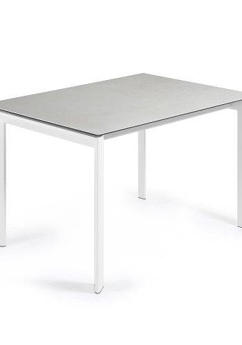  KAVE HOME Axis spisebord, m. butterflybordplade - gr porceln og hvid stl (120(180)