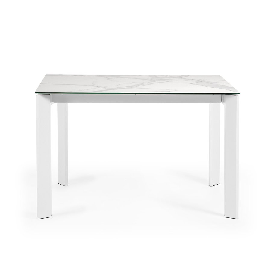 KAVE HOME Axis spisebord, m. butterflybordplade - porceln og hvid stl (120(180)
