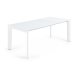 KAVE HOME Axis spisebord, m. butterflybordplade - hvid glas og hvid stl (140(200)x90)