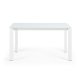 KAVE HOME Axis spisebord, m. butterflybordplade - hvid glas og hvid stl (140(200)x90)