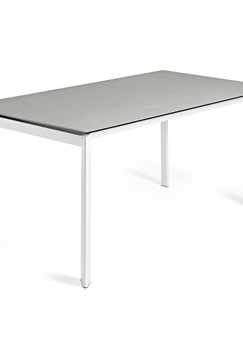 KAVE HOME Axis spisebord, m. butterflybordplade - Hydra Lead porceln og hvid stl (140(200)