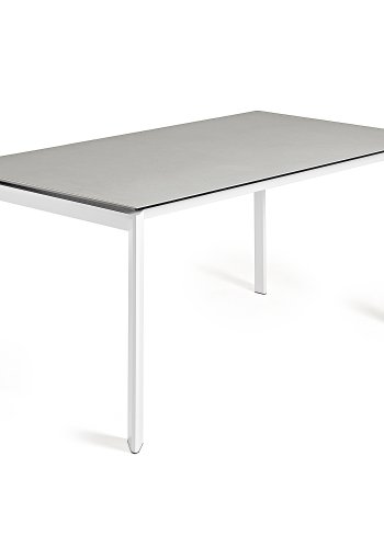KAVE HOME Axis spisebord, m. butterflybordplade - Hydra Lead porceln og hvid stl (160(220)