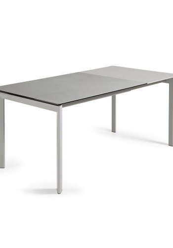 KAVE HOME Axis spisebord, m. butterflybordplade - Hydra Plomo porceln og gr stl (120(180)