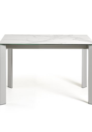 KAVE HOME Axis spisebord, m. butterflybordplade - hvid Kalos porceln og hvid stl (120(180)