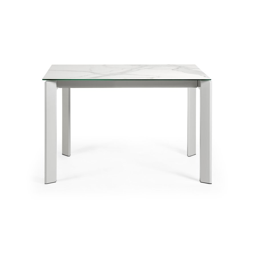 KAVE HOME Axis spisebord, m. butterflybordplade - hvid Kalos porceln og hvid stl (120(180)