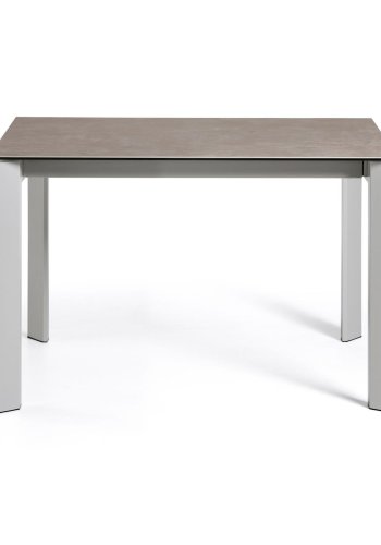 KAVE HOME Axis spisebord, m. butterflybordplade - Vulcano Ceniza porceln og gr stl (120(180)