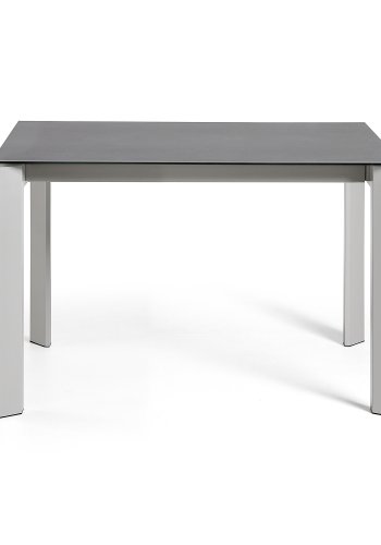 KAVE HOME Axis spisebord, m. butterflybordplade - Volcano Rock porceln og gr stl (120(180)