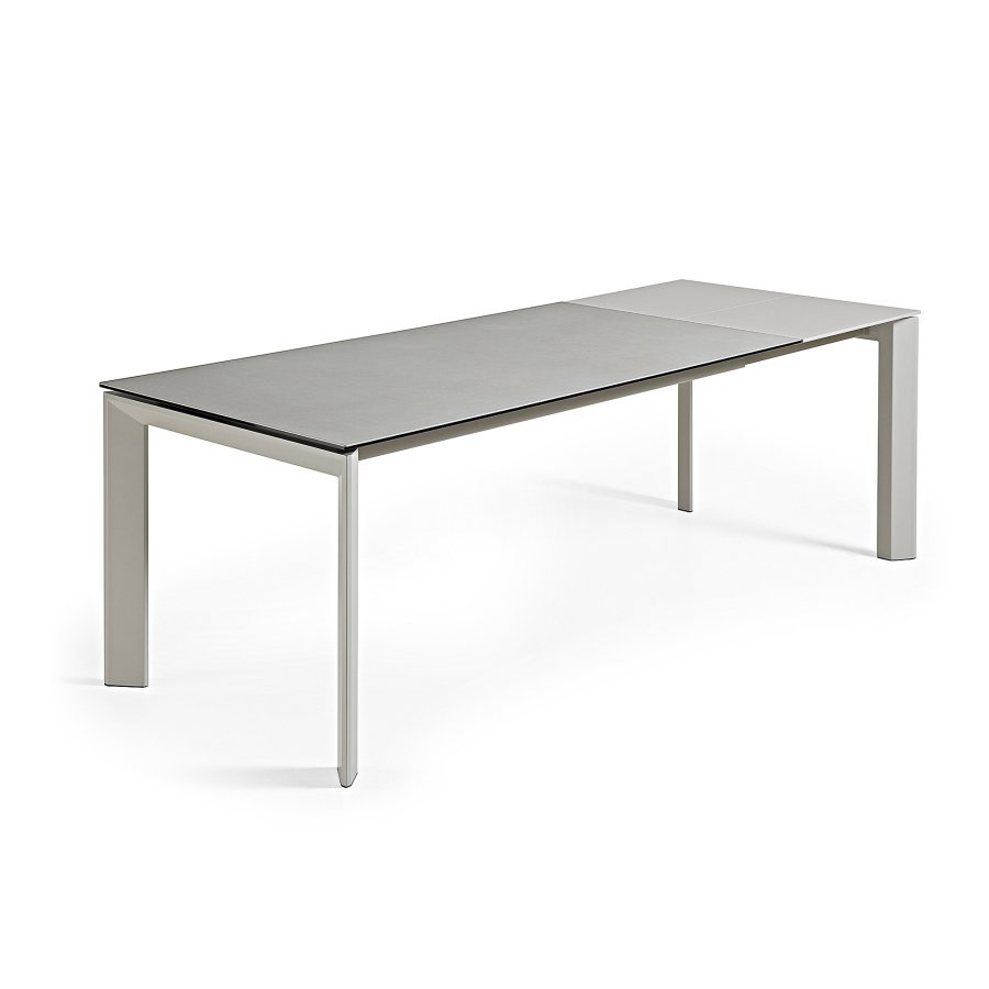 KAVE HOME Axis spisebord, m. butterflybordplade - Hydra Lead porceln og gr stl (140(200)