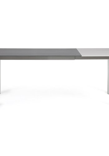 KAVE HOME Axis spisebord, m. butterflybordplade - gr porceln og gr stl (140(200)x90)