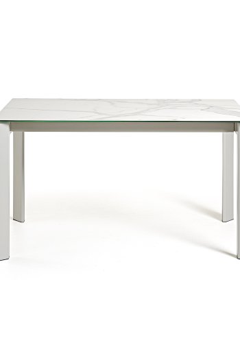 KAVE HOME Axis spisebord, m. butterflybordplade - hvid Kalos porceln og gr stl (160(220)