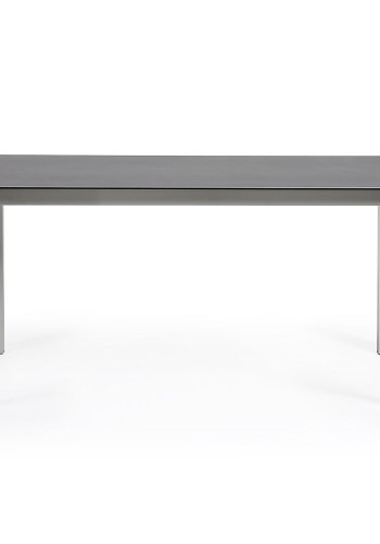 KAVE HOME Axis spisebord, m. butterflybordplade - gr porceln og gr stl (160(220)x90)