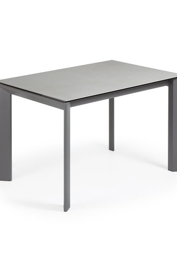 KAVE HOME Axis spisebord, m. butterflybordplade - Hydra Plomo porceln/antracitgr stl (120(180)