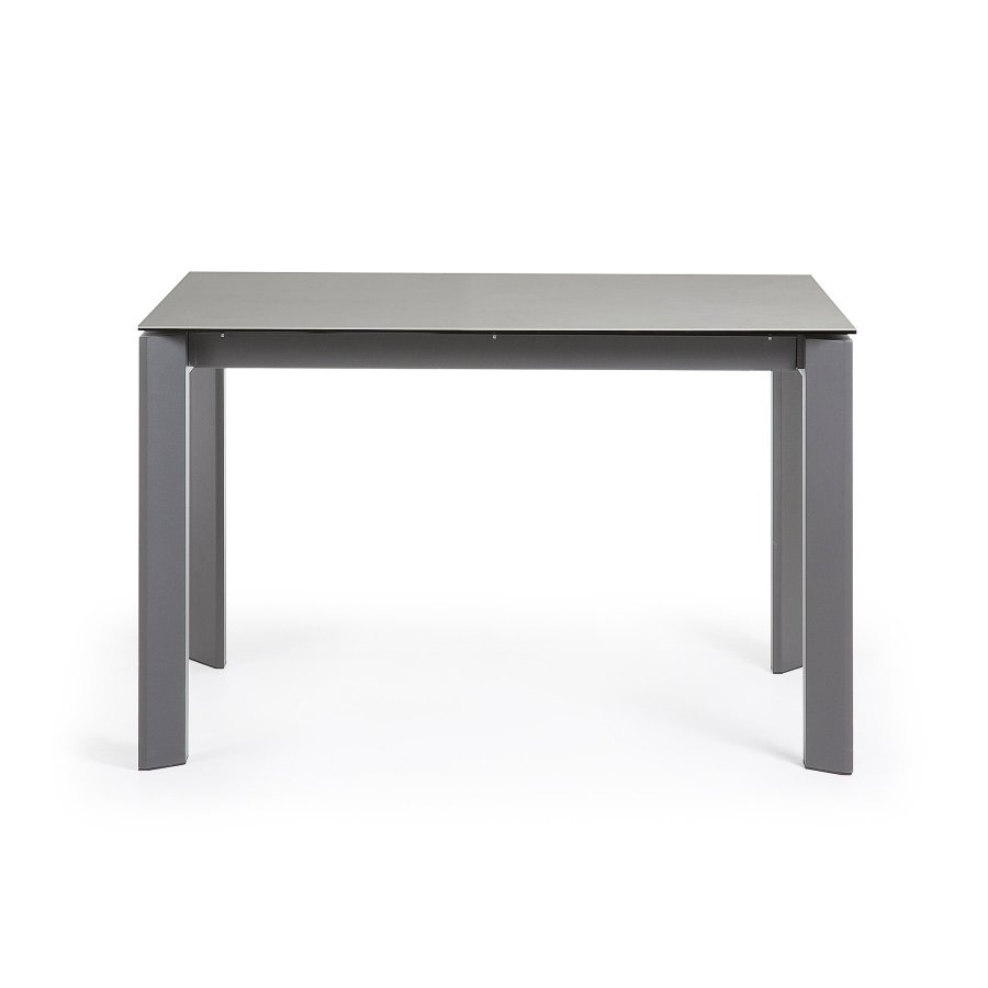 KAVE HOME Axis spisebord, m. butterflybordplade - Hydra Plomo porceln/antracitgr stl (120(180)