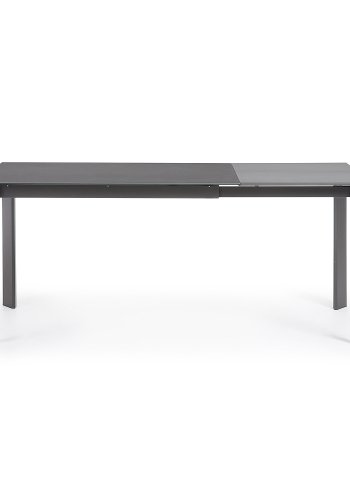 KAVE HOME Axis spisebord, m. butterflybordplade - gr porceln og mrkegr stl (120(180)x80)