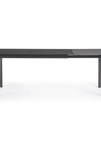 KAVE HOME Axis spisebord, m. butterflybordplade - gr glas og mrkegr stl (140(200)x90)