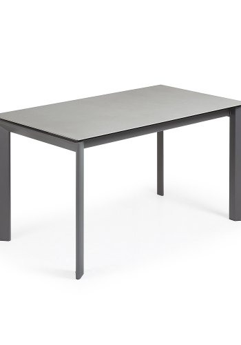 KAVE HOME Axis spisebord, m. butterflybordplade - Hydra Lead porceln/antracitgr stl (140(200)