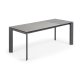 KAVE HOME Axis spisebord, m. butterflybordplade - Hydra Lead porceln/antracitgr stl (140(200)