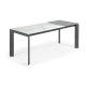 KAVE HOME Axis spisebord, m. butterflybordplade - Kalos Blanco porceln/mrkegr stl (140(200)