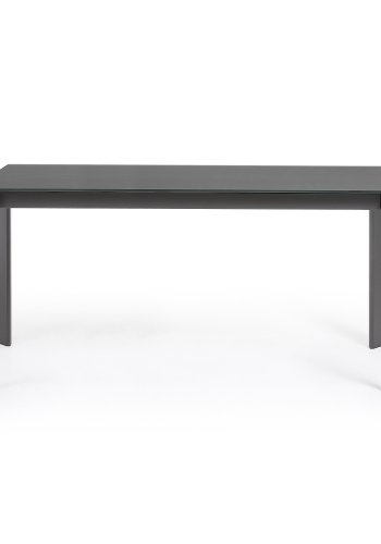 KAVE HOME Axis spisebord, m. butterflybordplade - gr glas og mrkegr stl (160(220)x90)