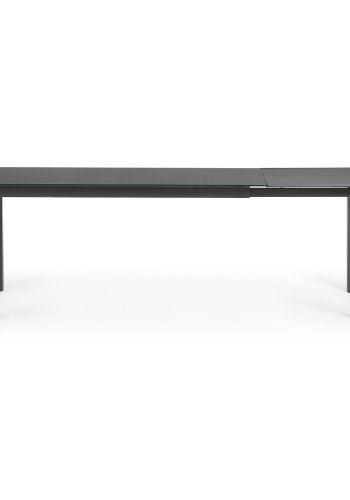 KAVE HOME Axis spisebord, m. butterflybordplade - gr glas og mrkegr stl (160(220)x90)