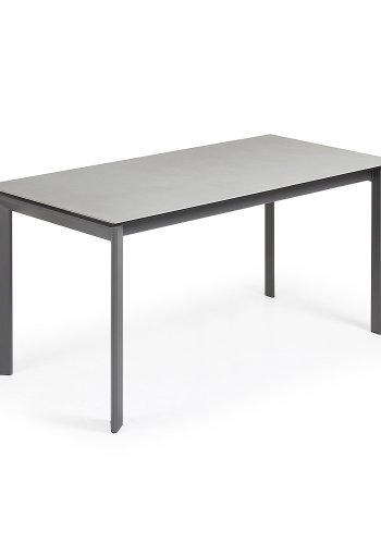 KAVE HOME Axis spisebord, m. butterflybordplade - Hydra Lead porceln/antracitgr stl (160(220)
