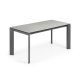 KAVE HOME Axis spisebord, m. butterflybordplade - Hydra Lead porceln/antracitgr stl (160(220)