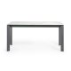 KAVE HOME Axis spisebord, m. butterflybordplade - hvid Kalos porceln/antracitgr stl (160(220)