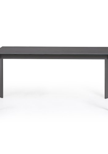 KAVE HOME Axis spisebord, m. butterflybordplade - gr porceln og mrkegr stl (160(220)x90)